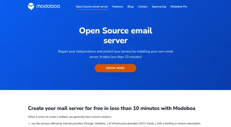 Modoboa screenshot