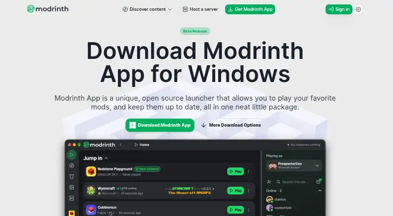 Modrinth App screenshot