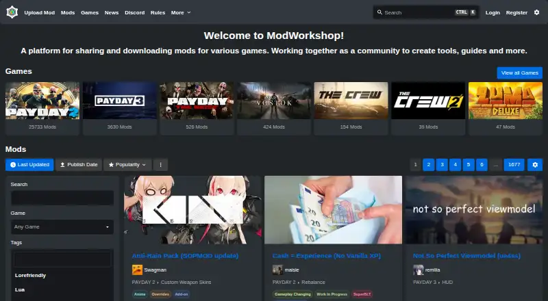 ModWorkshop screenshot