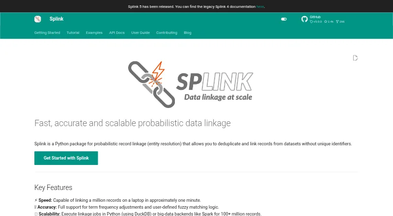 Splink screenshot