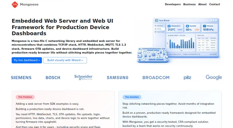 Mongoose Web Server screenshot