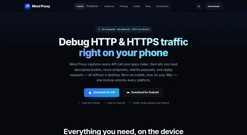 Moni Proxy screenshot