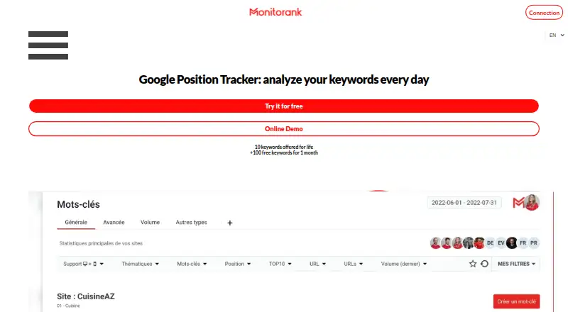 Monitorank screenshot