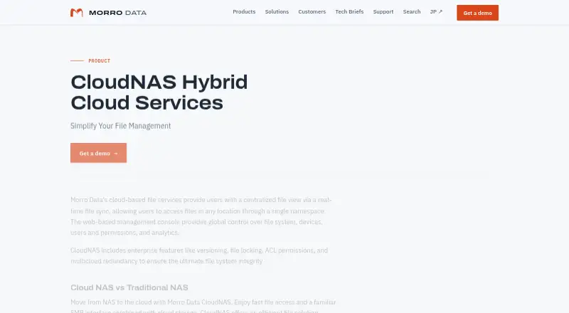Morro Data CloudNAS screenshot