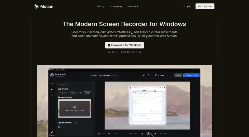 Motion screenshot