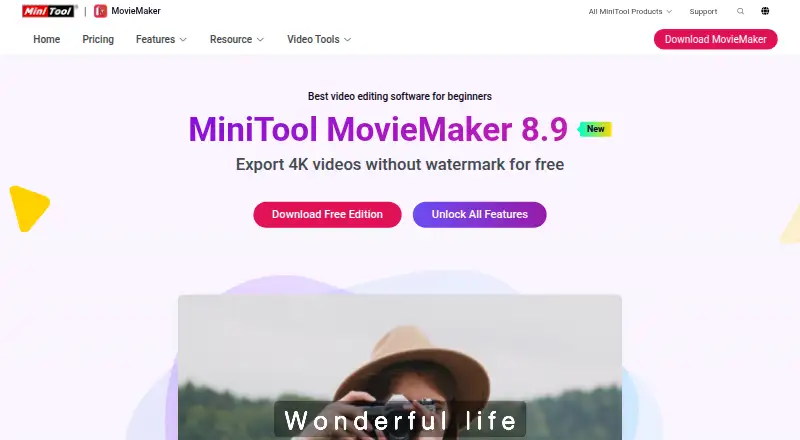 MiniTool MovieMaker screenshot