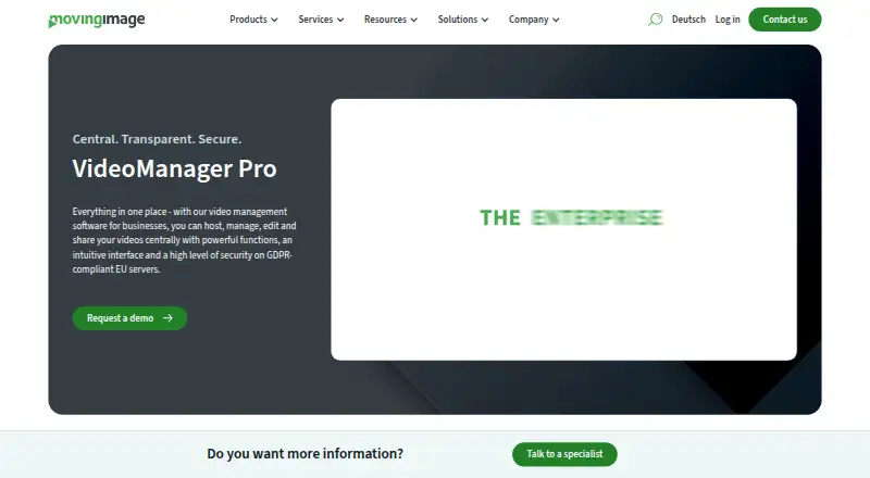 movingimage VideoManager Pro screenshot