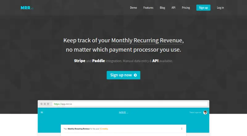 MRR.io screenshot