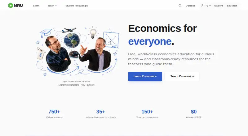 Marginal Revolution University screenshot
