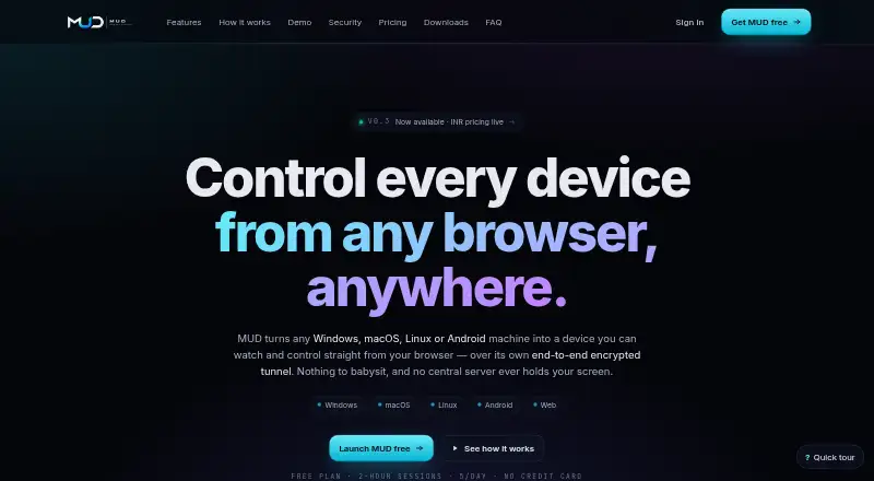 MUD Remote Control screenshot