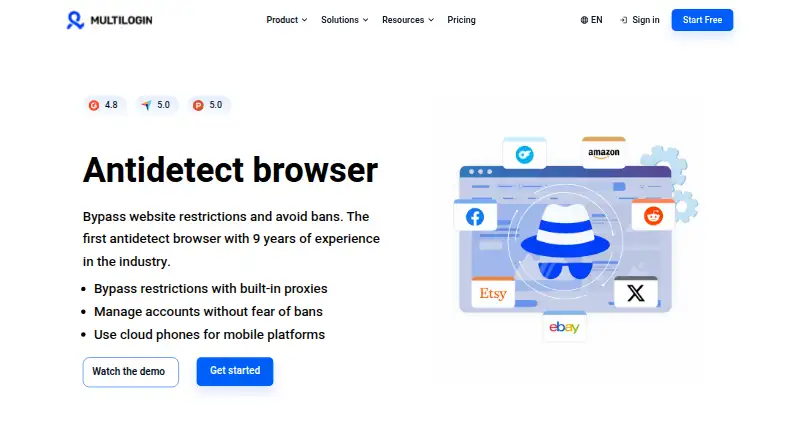 Multilogin screenshot