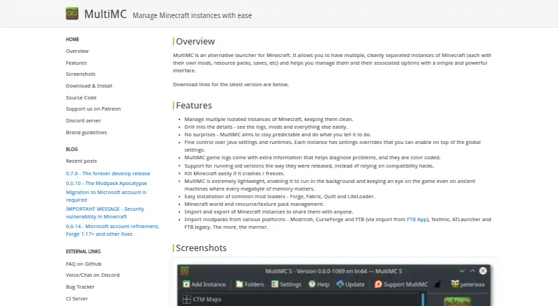 MultiMC screenshot