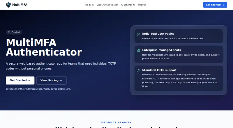 MultiMFA Authenticator screenshot