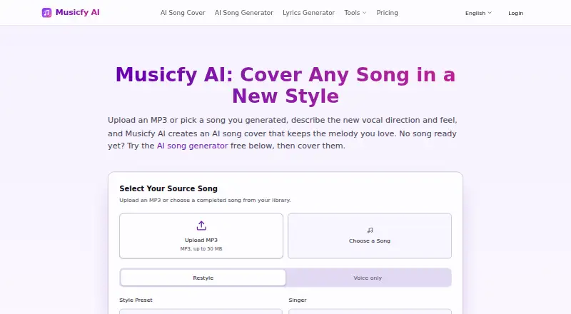 Musicfy AI screenshot