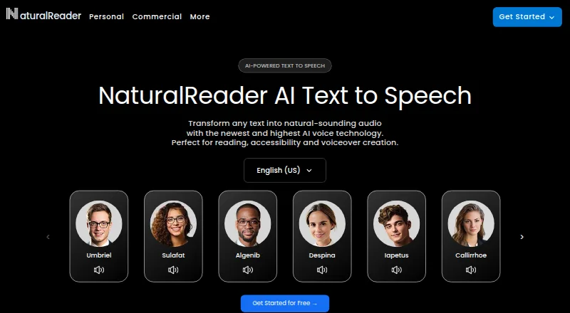 NaturalReader screenshot