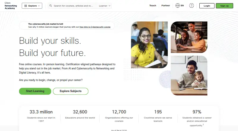 Cisco Networking Academy screenshot