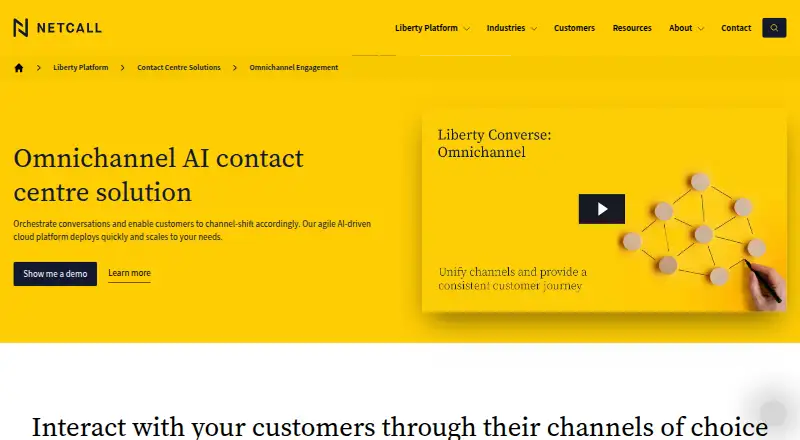 Netcall Omnichannel Contact Centre screenshot