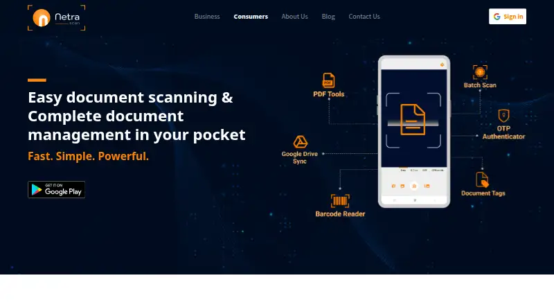 NetraScan screenshot