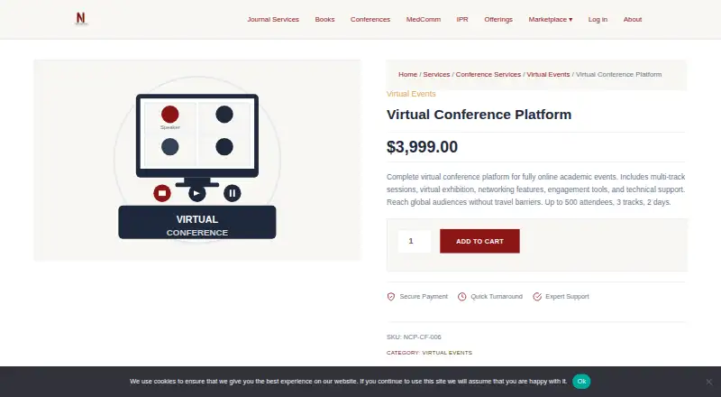 NeucitePress Virtual Conference Platform screenshot