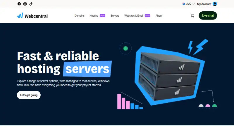 Webcentral Dedicated Servers screenshot