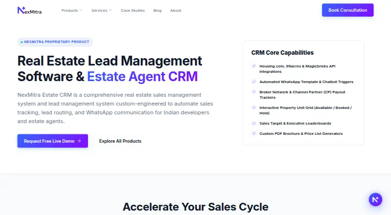 Estate CRM screenshot