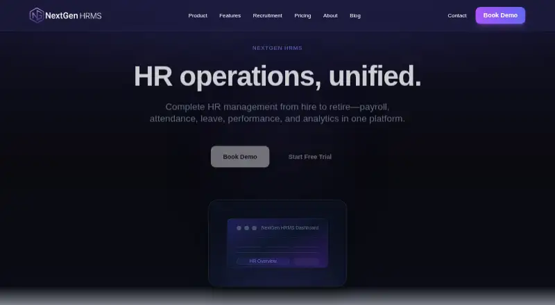 NextGen HRMS screenshot