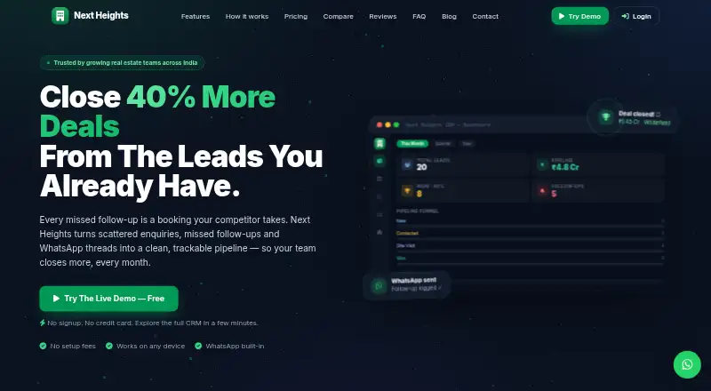 Next Heights CRM screenshot