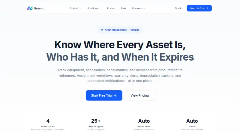 Nexynt Asset Management screenshot