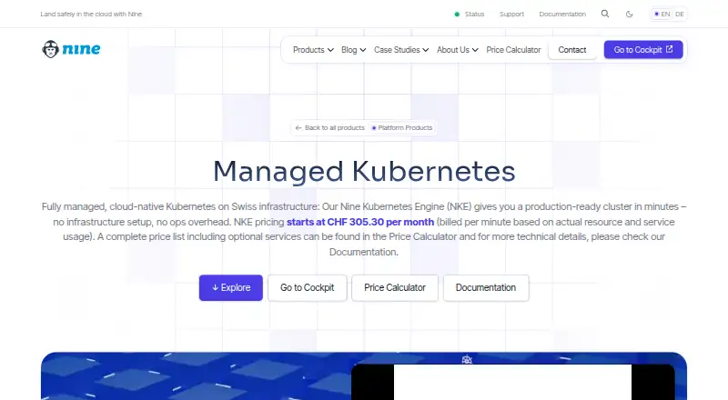 Nine Kubernetes Engine (NKE) screenshot