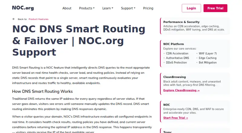 NOC DNS Smart Routing screenshot