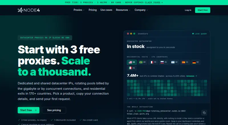 Node4 Residential Proxies screenshot