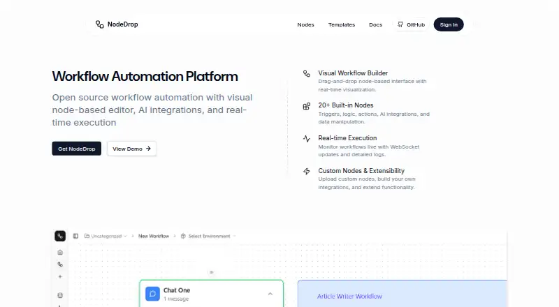 NodeDrop screenshot