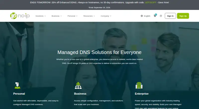 No-IP Managed DNS screenshot