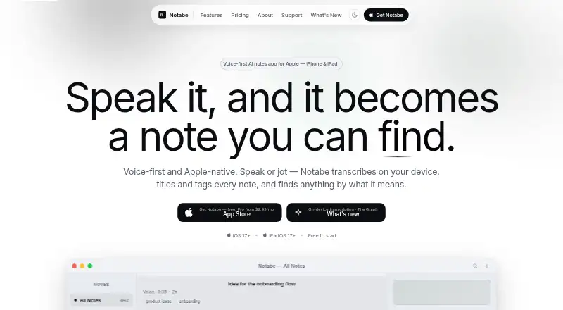 Notabe screenshot