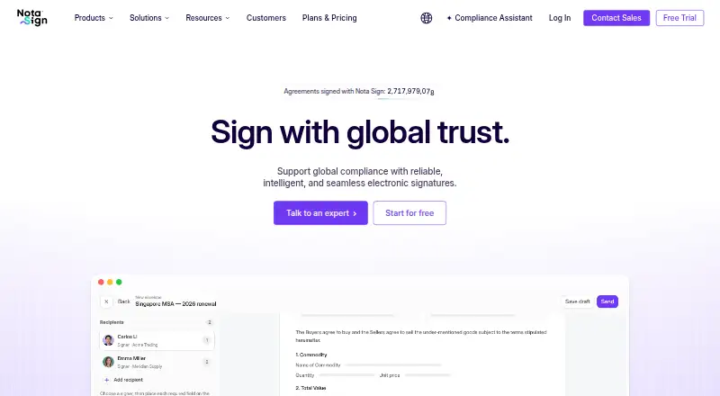 Nota Sign screenshot