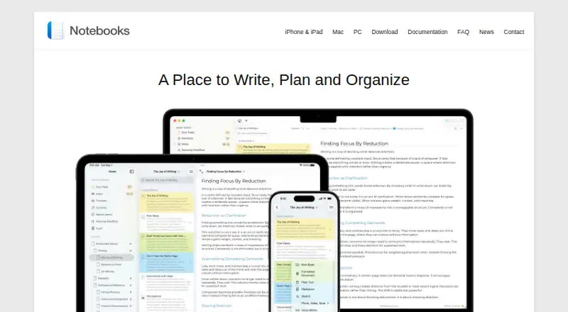 Notebooks screenshot
