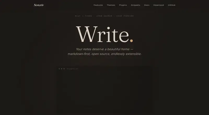 Noteriv screenshot