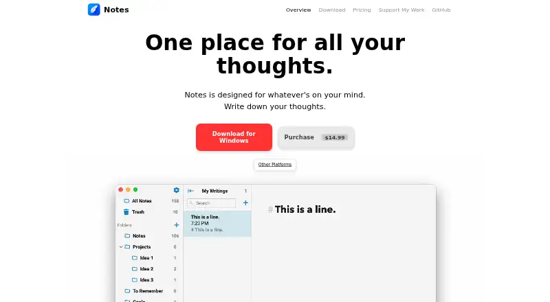 Notes screenshot