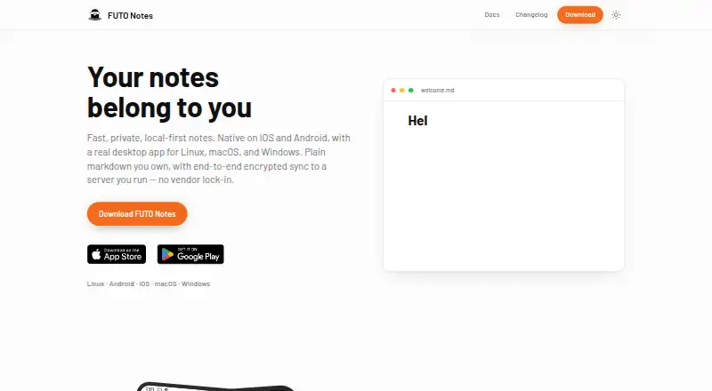 FUTO Notes screenshot