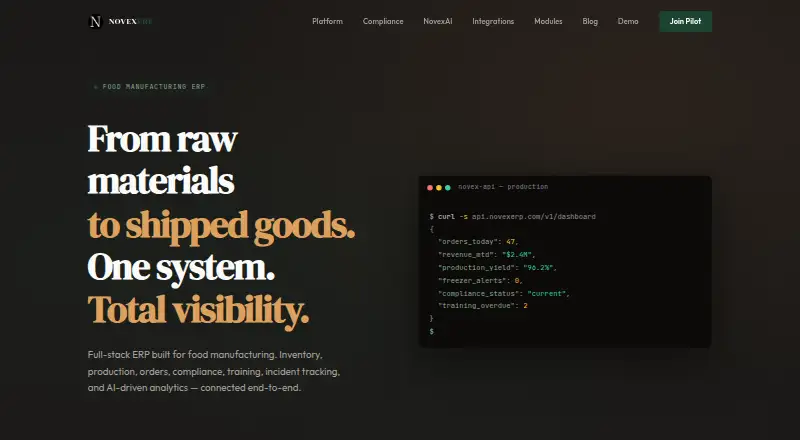 NovexERP screenshot