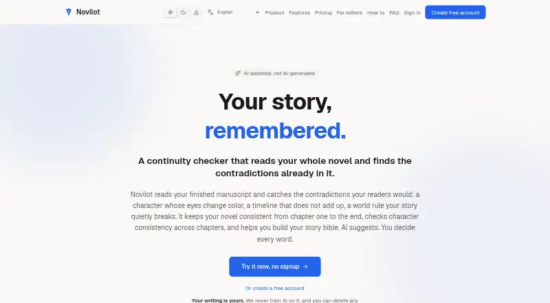 Novilot screenshot
