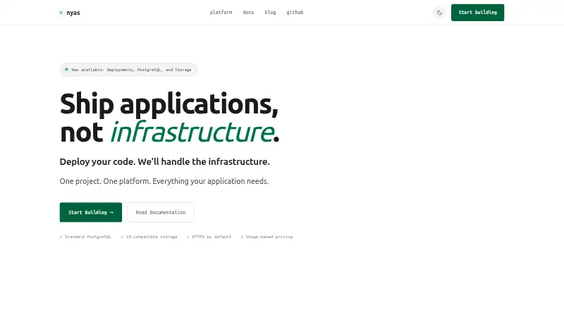 Nyas Object Storage screenshot