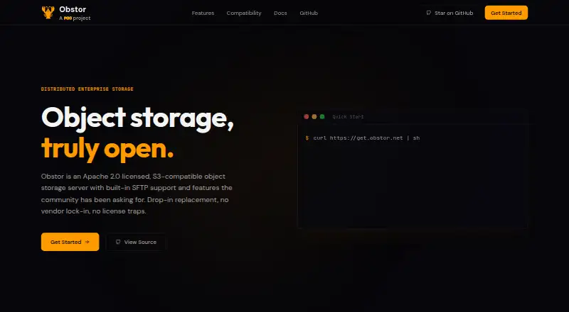 Obstor screenshot