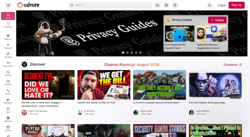 Odysee screenshot