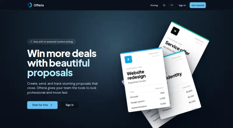 Offeria screenshot
