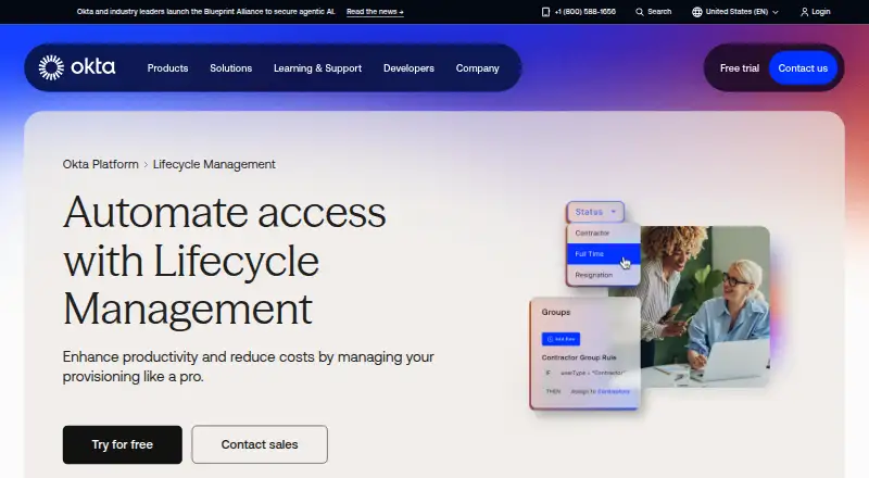 Okta Lifecycle Management screenshot
