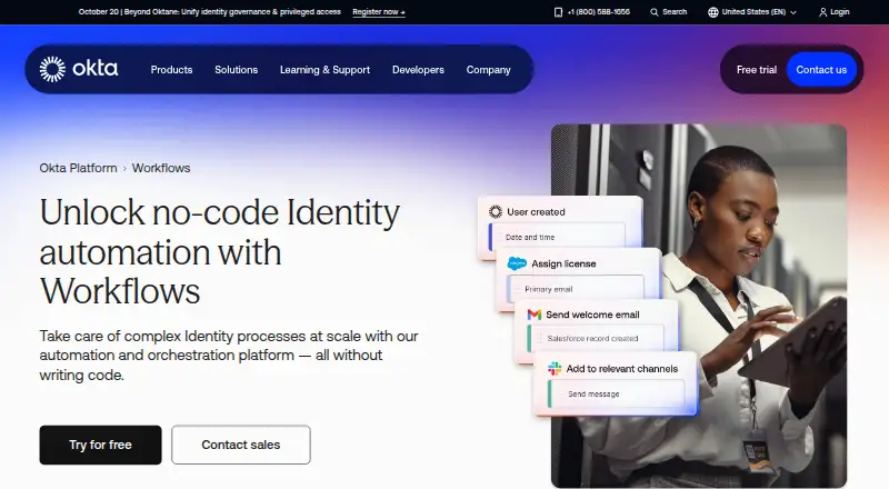 Okta Workflows screenshot
