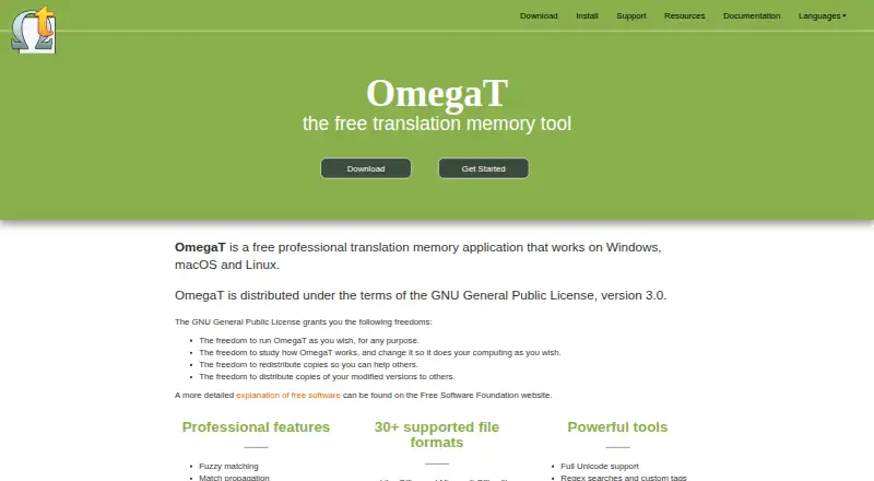 OmegaT screenshot