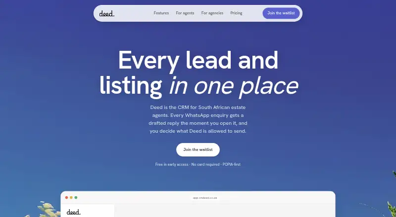 Deed screenshot