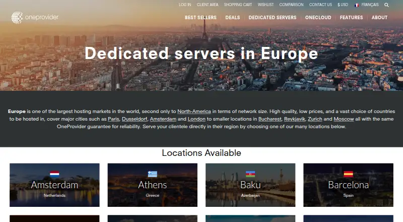 OneProvider Dedicated Servers screenshot